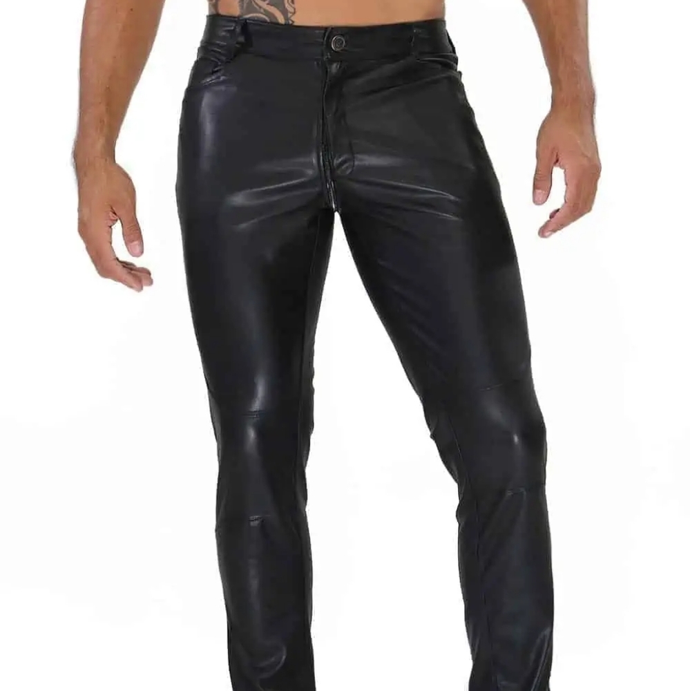 TOF Paris Full Zip Fetish Leather Pants Medium 30-32W
